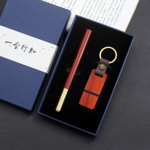 High End Rosewood Pen and Wood Keychain Set for Executive Gift Giving  T2-03-9