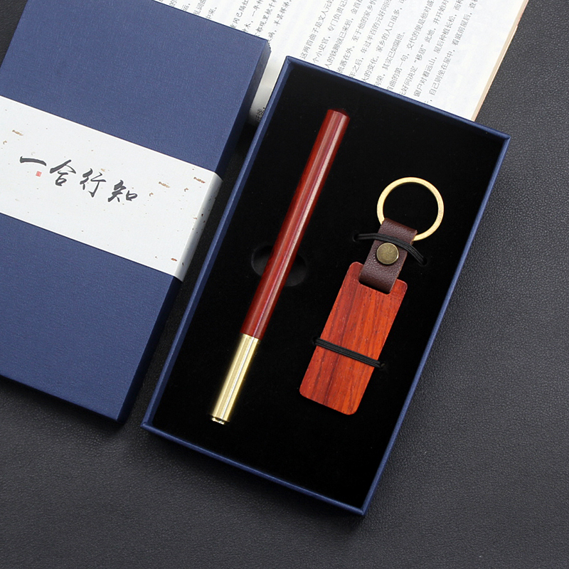 High End Rosewood Pen and Wood Keychain Set for Executive Gift Giving T2-03-9