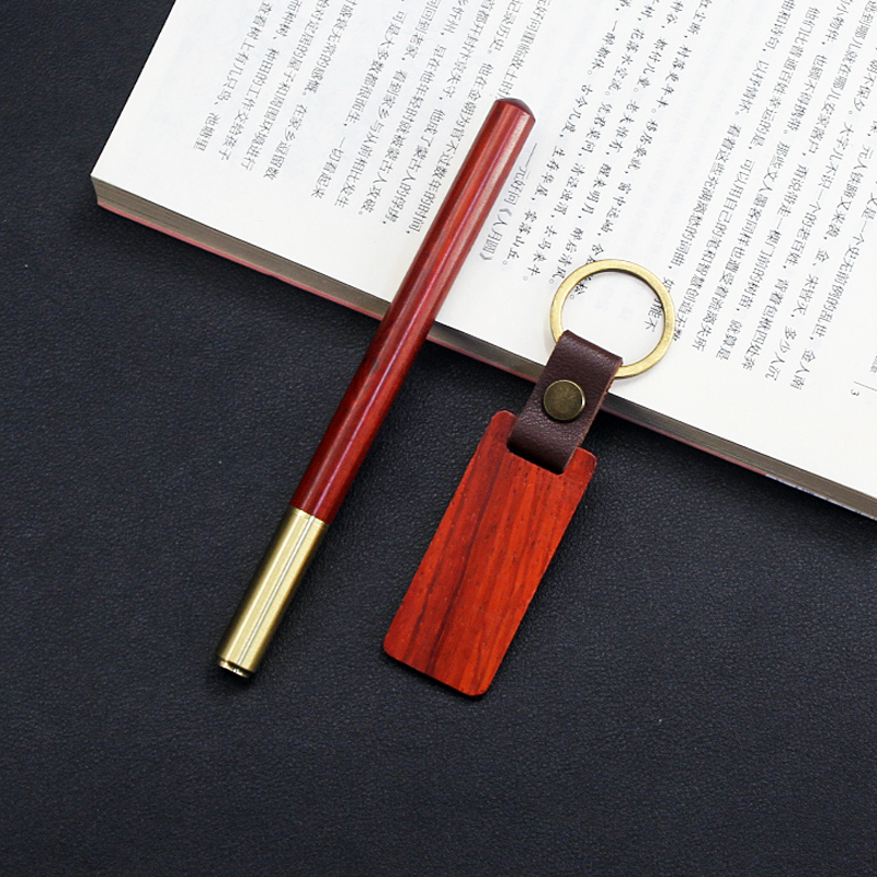 High End Rosewood Pen and Wood Keychain Set for Executive Gift Giving T2-03-9 - Image 3