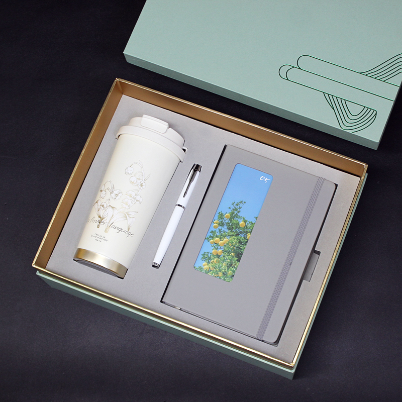 Premium 316 Coffee Mug Metal Pen and A5 Notebook Business Gift Set T13-01