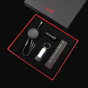 Retractable Charging Data Cable Customizable Company Logo Corporate Gift Set CZ-4
