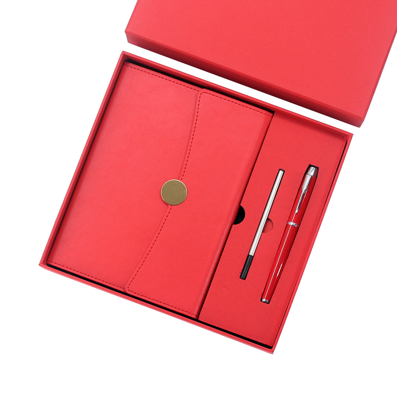 A5 Round Ring Notebook and Metal Pen Business Gift Set T8-03 - Image 2