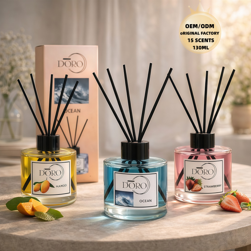 Long-Lasting Fresh Air Flameless Aromatherapy Fruit-Scented Perfume Reed Diffusers T1-23