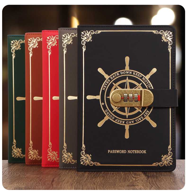 Business Office Stationery Manufacturer A5 Password Book Lockable Creative Notebook T1-21