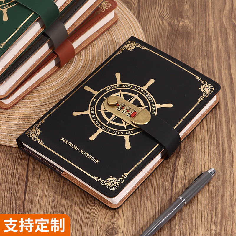 Business Office Stationery Manufacturer A5 Password Book Lockable Creative Notebook T1-21 - Image 3