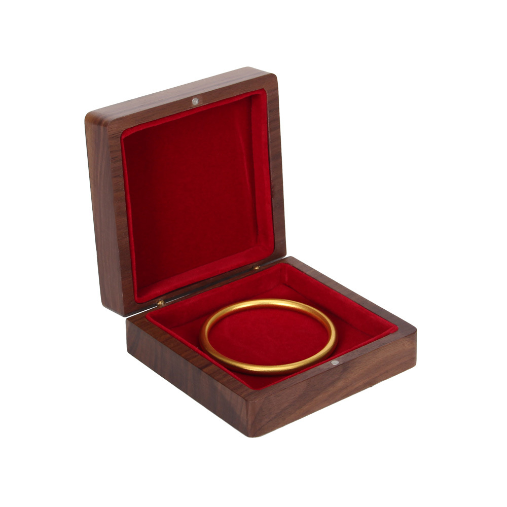 Portable and Exquisite Solid Wood Vintage Jewelry Storage Box T1-18 - Image 4
