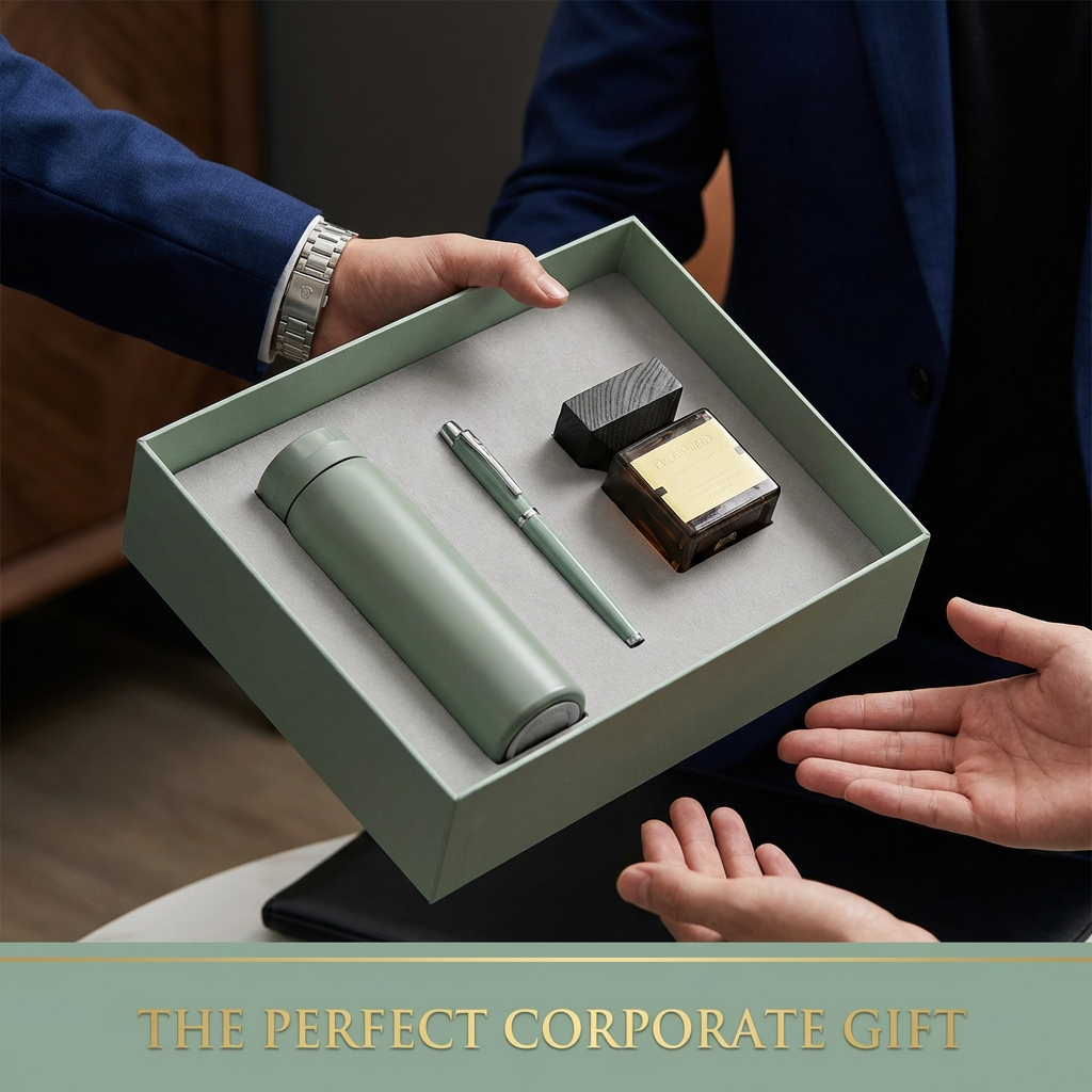 Customized Corporate Gift Set Including 304 Cup Pen and Aromatherapy T9-09 - Image 4