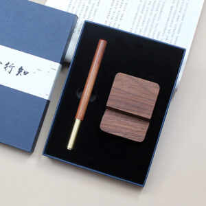 Custom Shape Acrylic Lamp with Rosewood Pen PU Notebook Gift T2-09