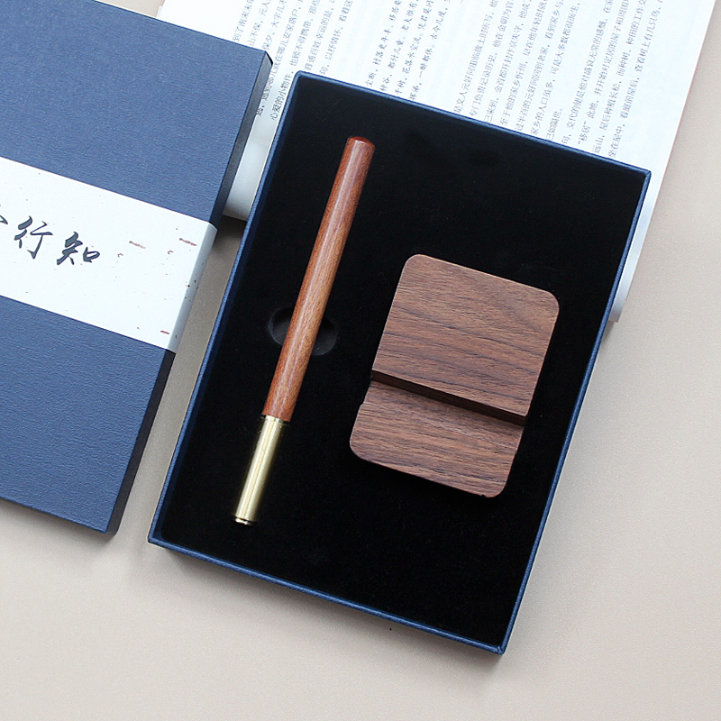 Custom Shape Acrylic Lamp with Rosewood Pen PU Notebook Gift T2-09